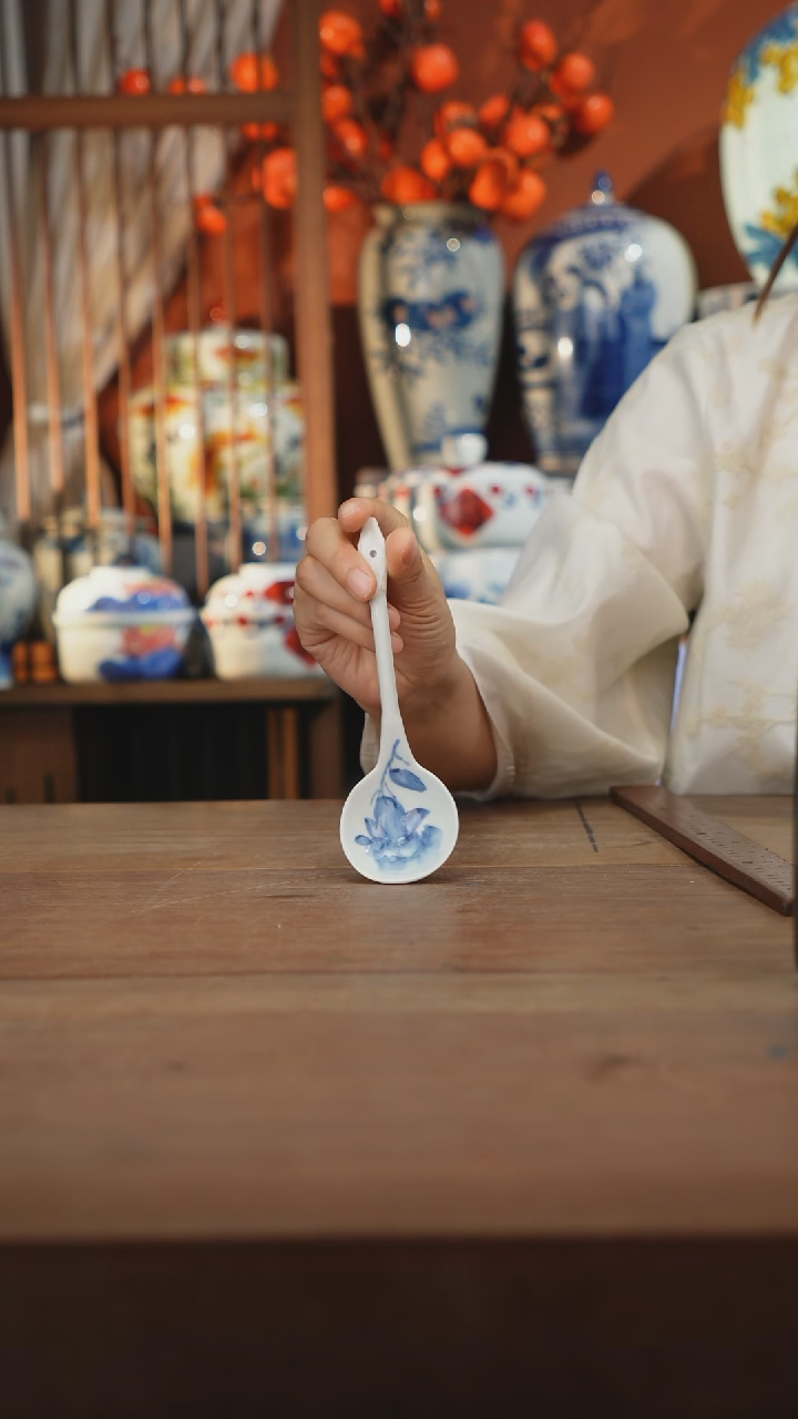 瓷片景德镇设计师釉下手绘陶瓷餐具