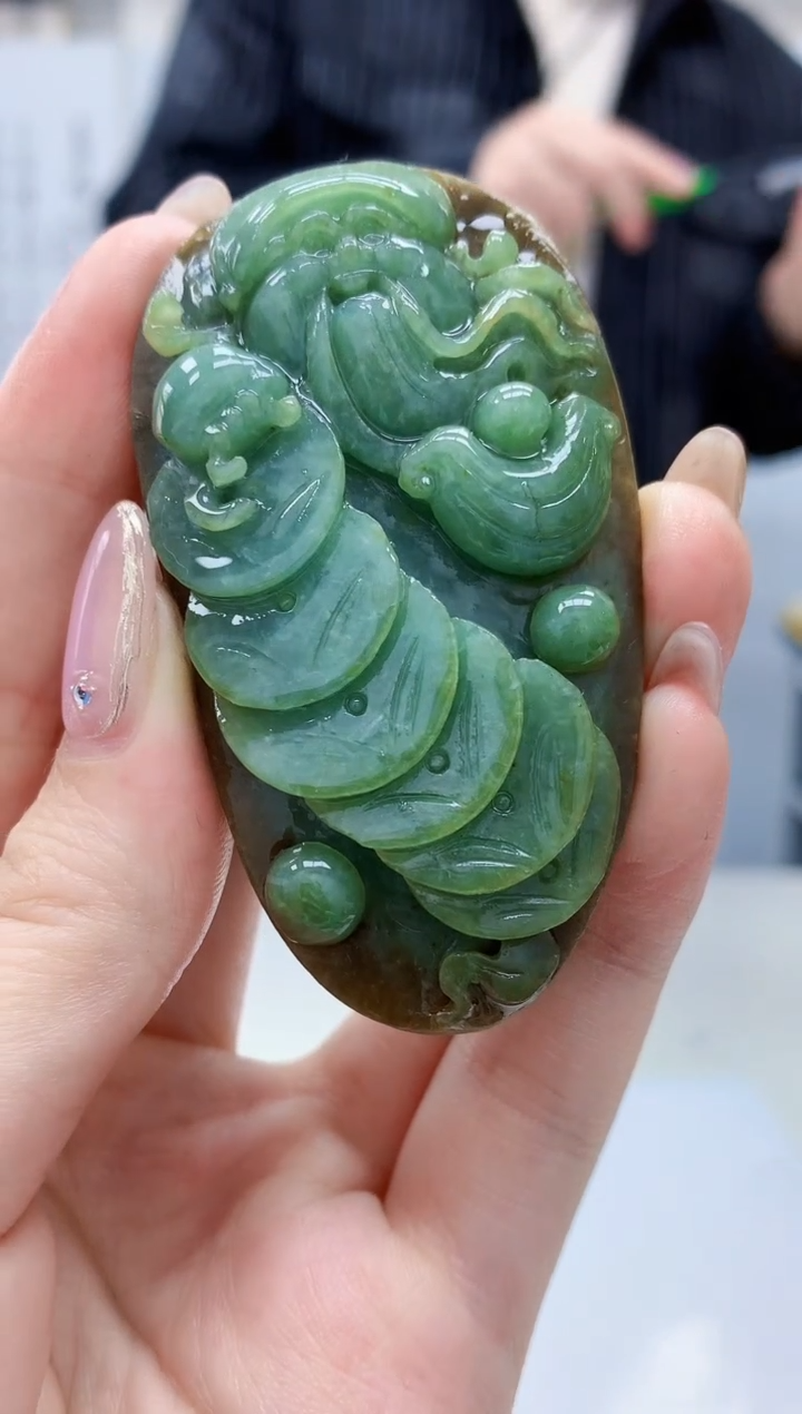 【闪购商品】定制翡翠未镶嵌5153jw-毛货挂件79