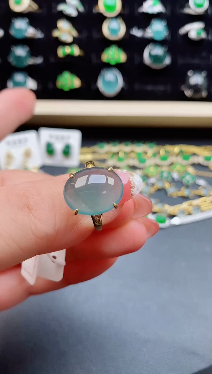 【闪购商品】翡翠戒指银S925镶嵌50805