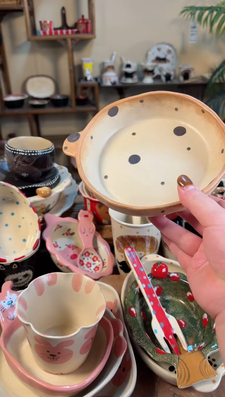 【闪购商品】面包点点盘高温瓷器