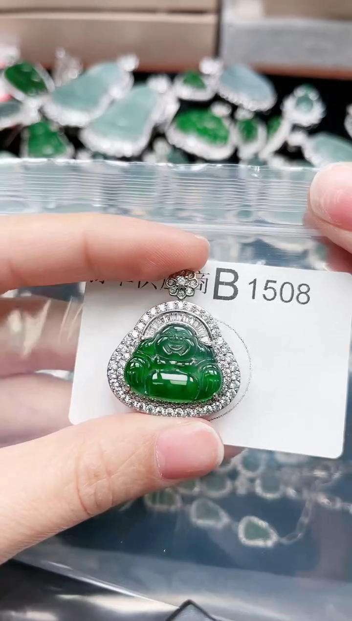 【闪购商品】翡翠颈饰未镶嵌1508赠皮绳