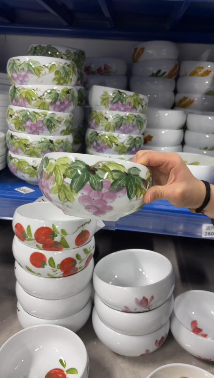 景德镇高温陶瓷食品级手绘釉中彩-大窝窝碗