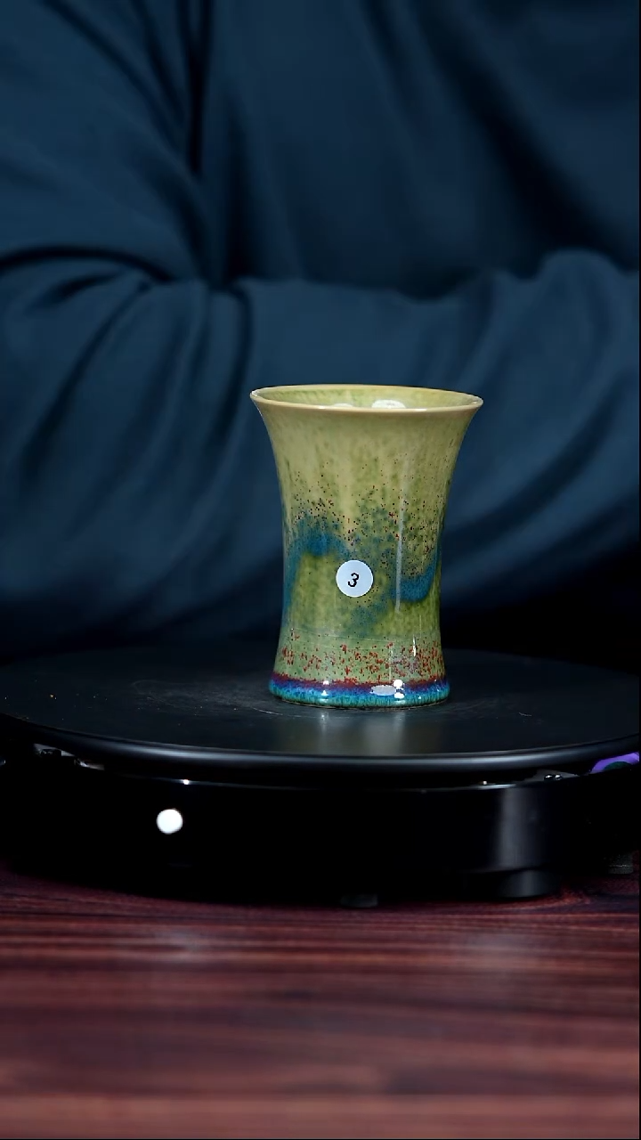 3#李盼龙一级品原矿钧瓷束腰杯