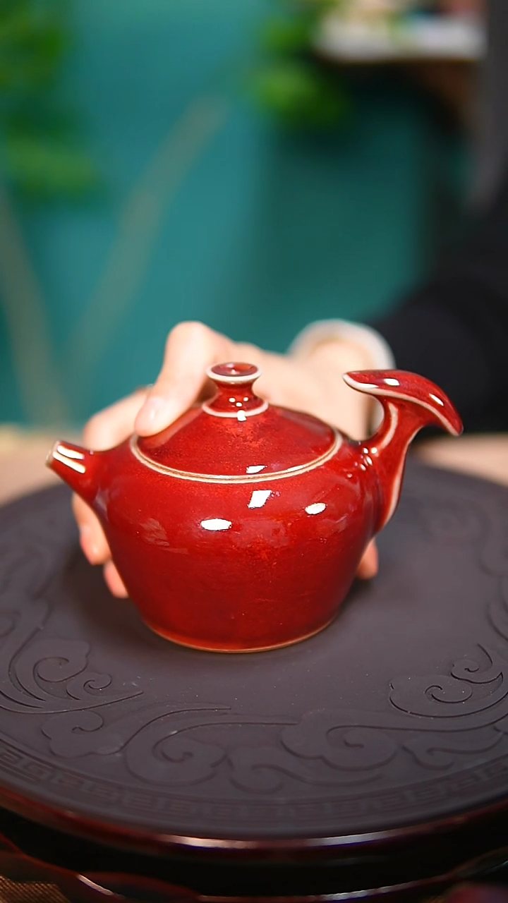 【闪购商品】壶钧尚源原矿钧瓷钧红提拔壶