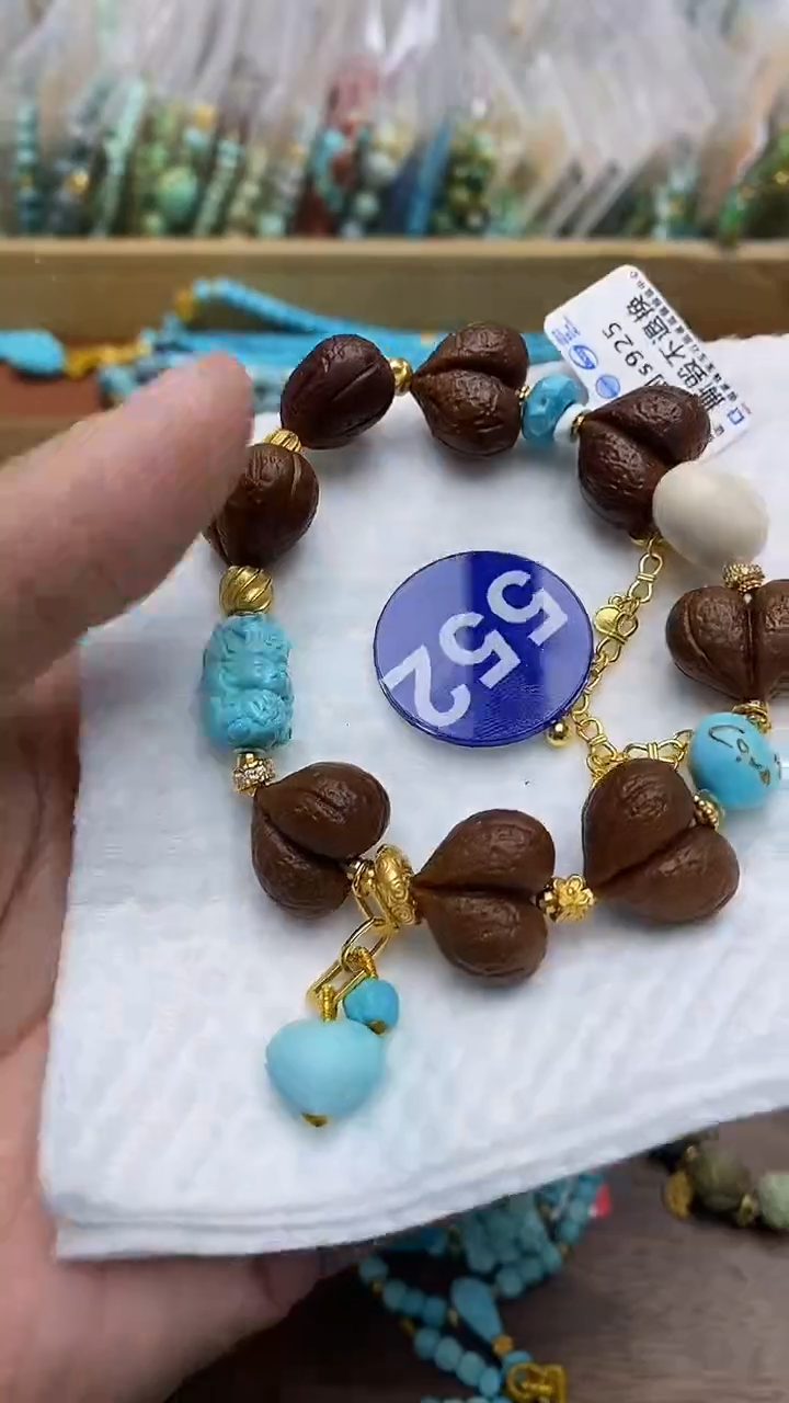 【闪购商品】绿松石手链银S925镶嵌552