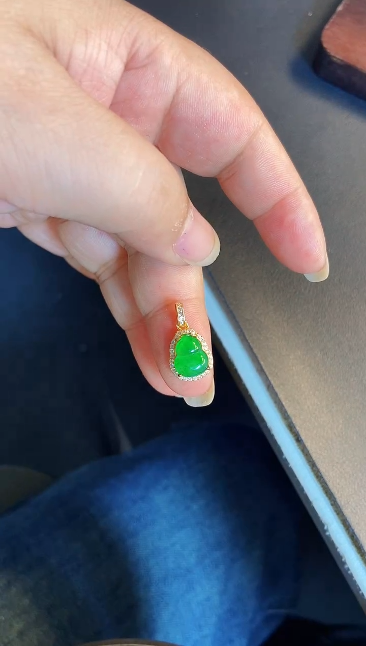 吊坠(不含链)银S925镶嵌翡翠1
