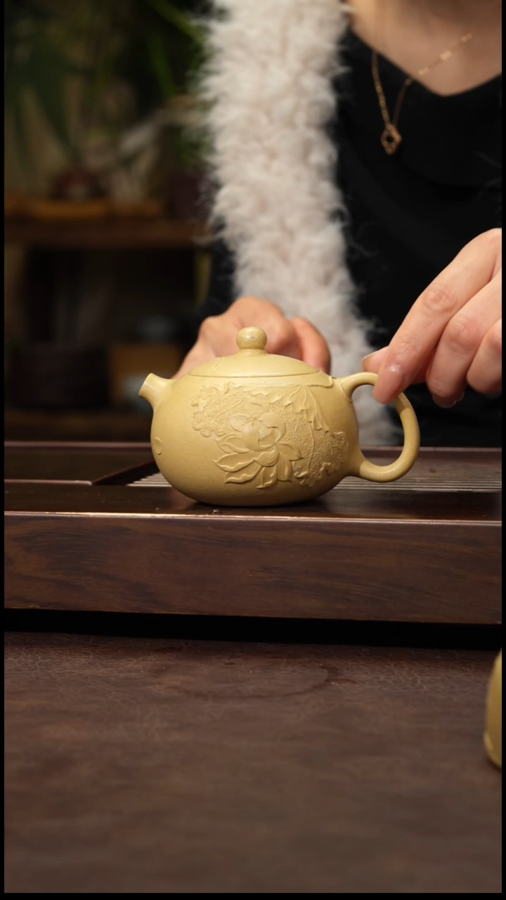 茶壶紫砂本绿泥绘西施220cc左右