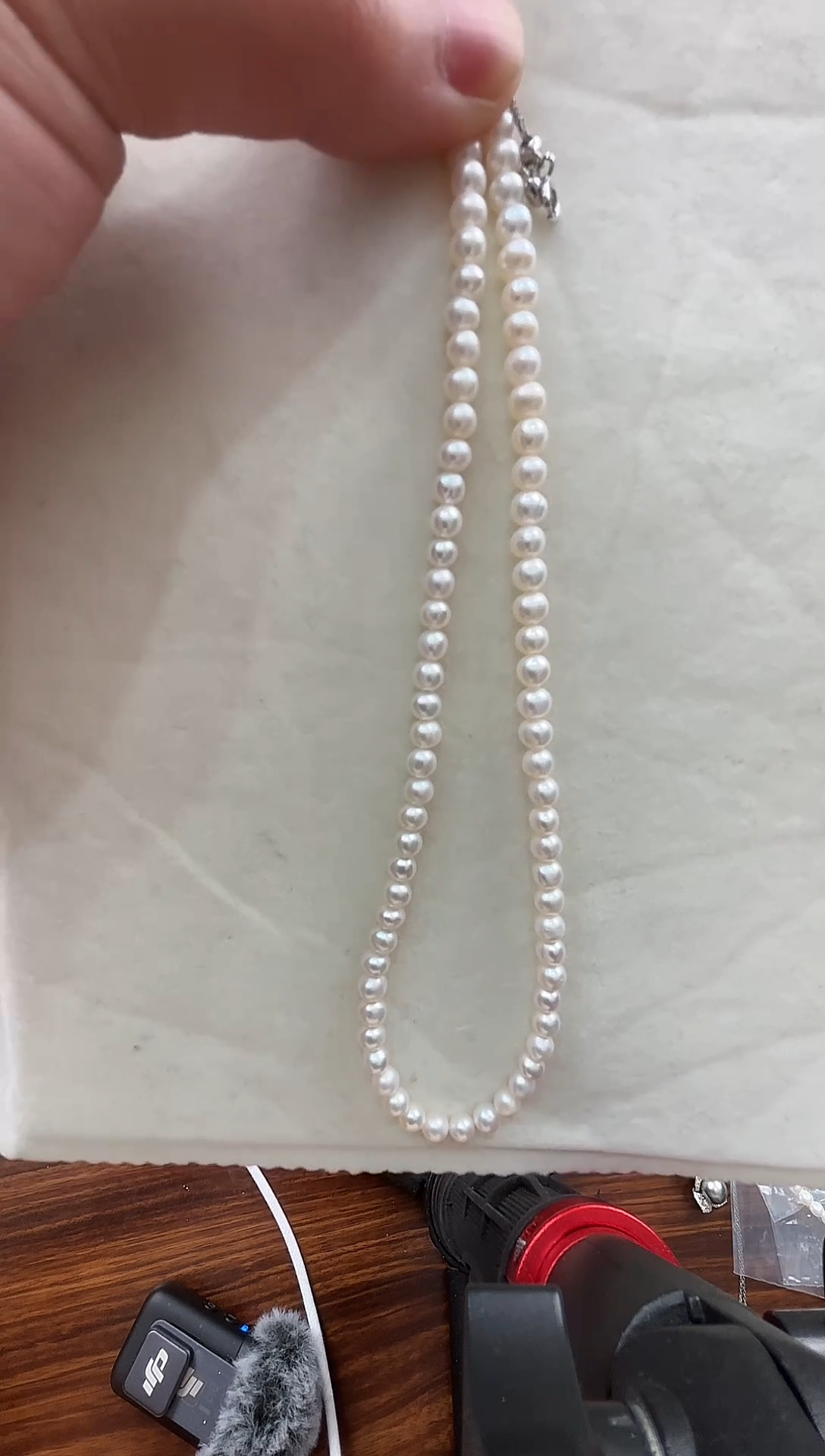 颈饰银S925镶嵌淡水珍珠淡水小米满串
