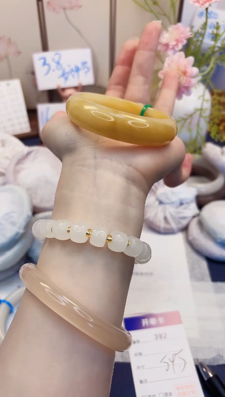 【闪购商品】石英质玉手镯未镶嵌392-财气镯-圈口54