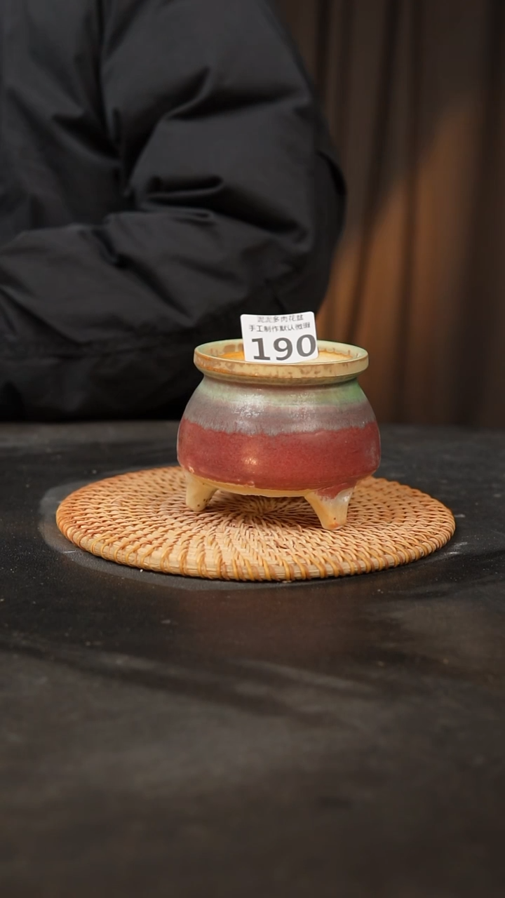 【闪购商品】瓷片190泥泥手工花盆