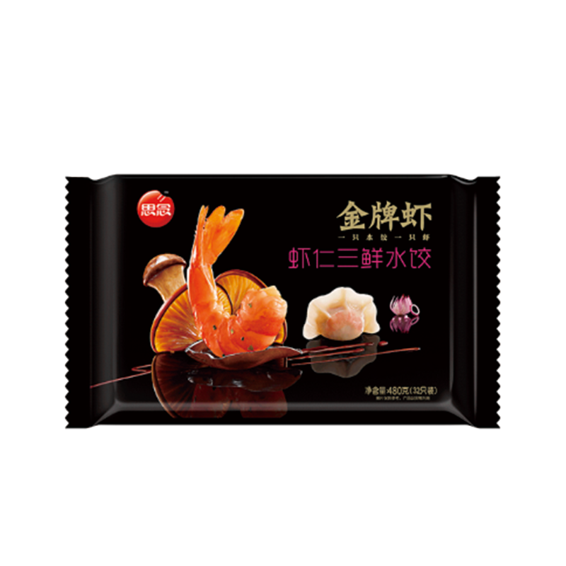 【冷冻】思念金牌虾虾仁三鲜水饺480g/袋