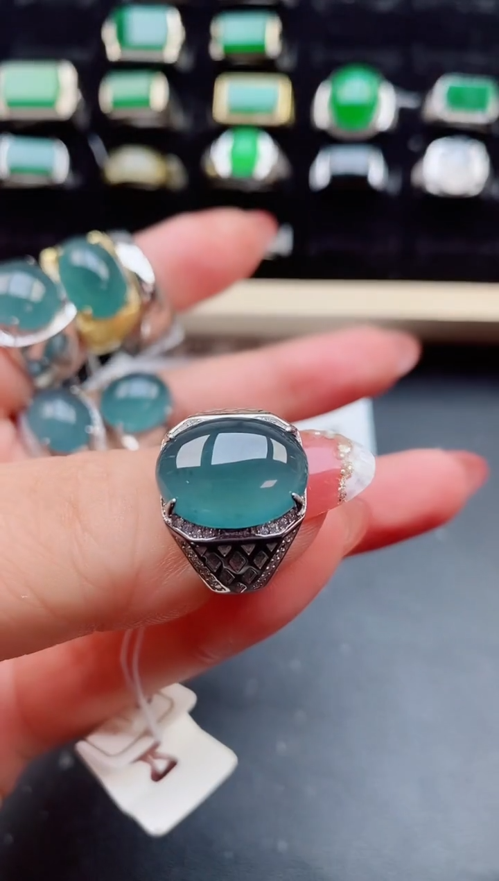 【闪购商品】翡翠戒指银S925镶嵌50805