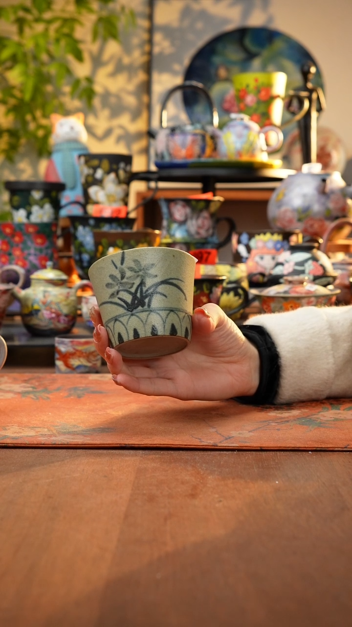 瓷片景德镇手工手绘1001