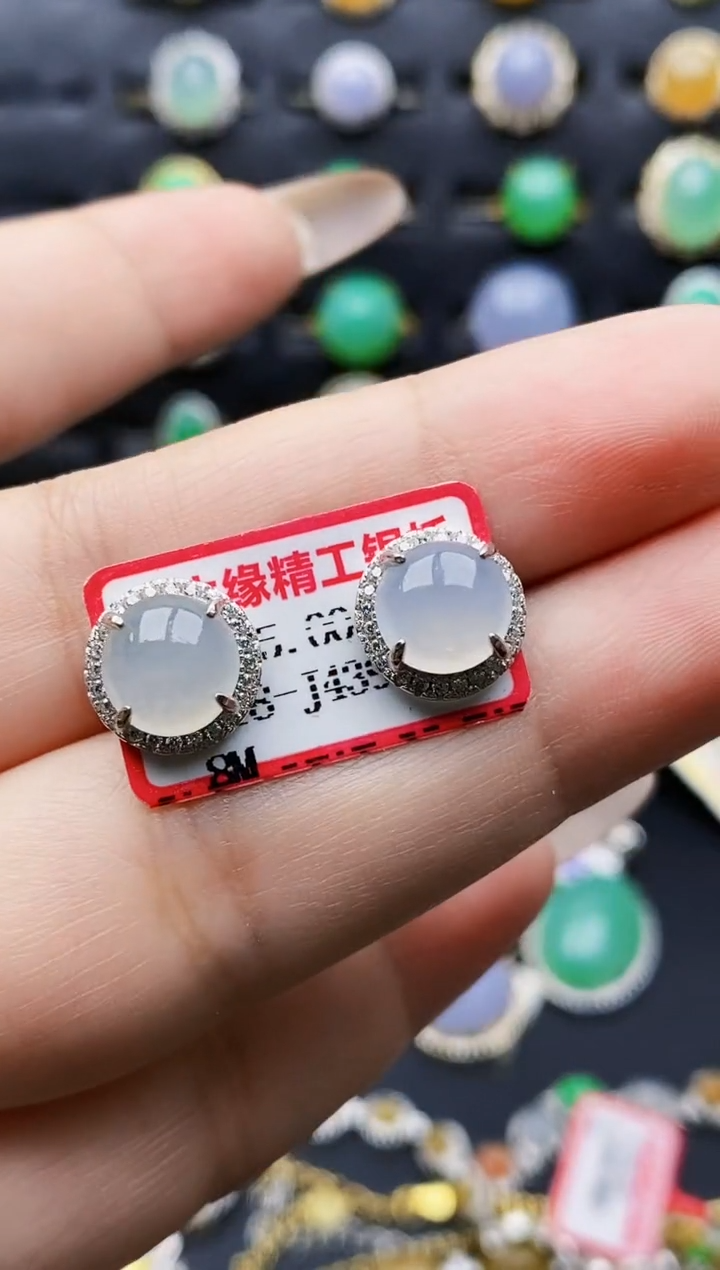 银S925镶嵌戒指翡翠聪*1655