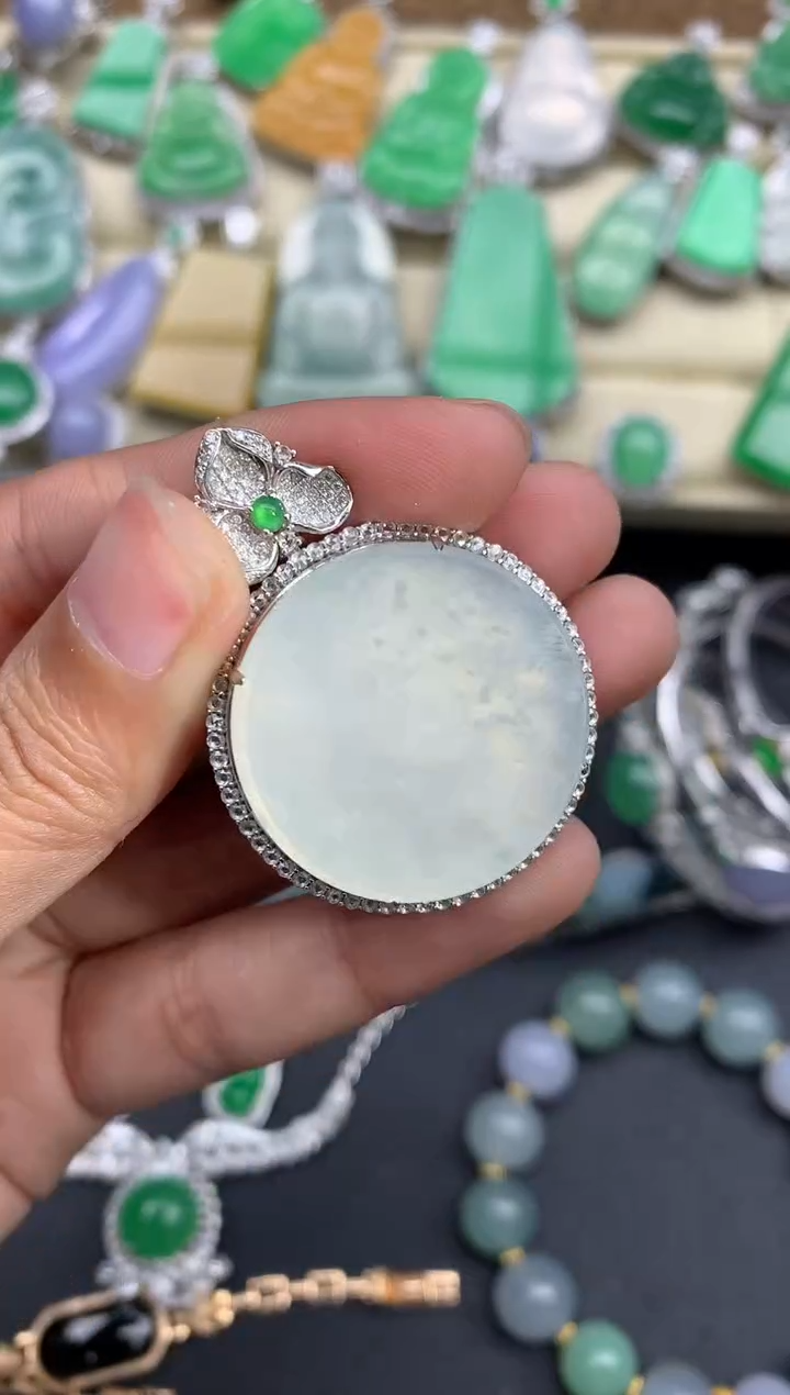 【闪购商品】翡翠颈饰18K金镶嵌513-中国好珍宝