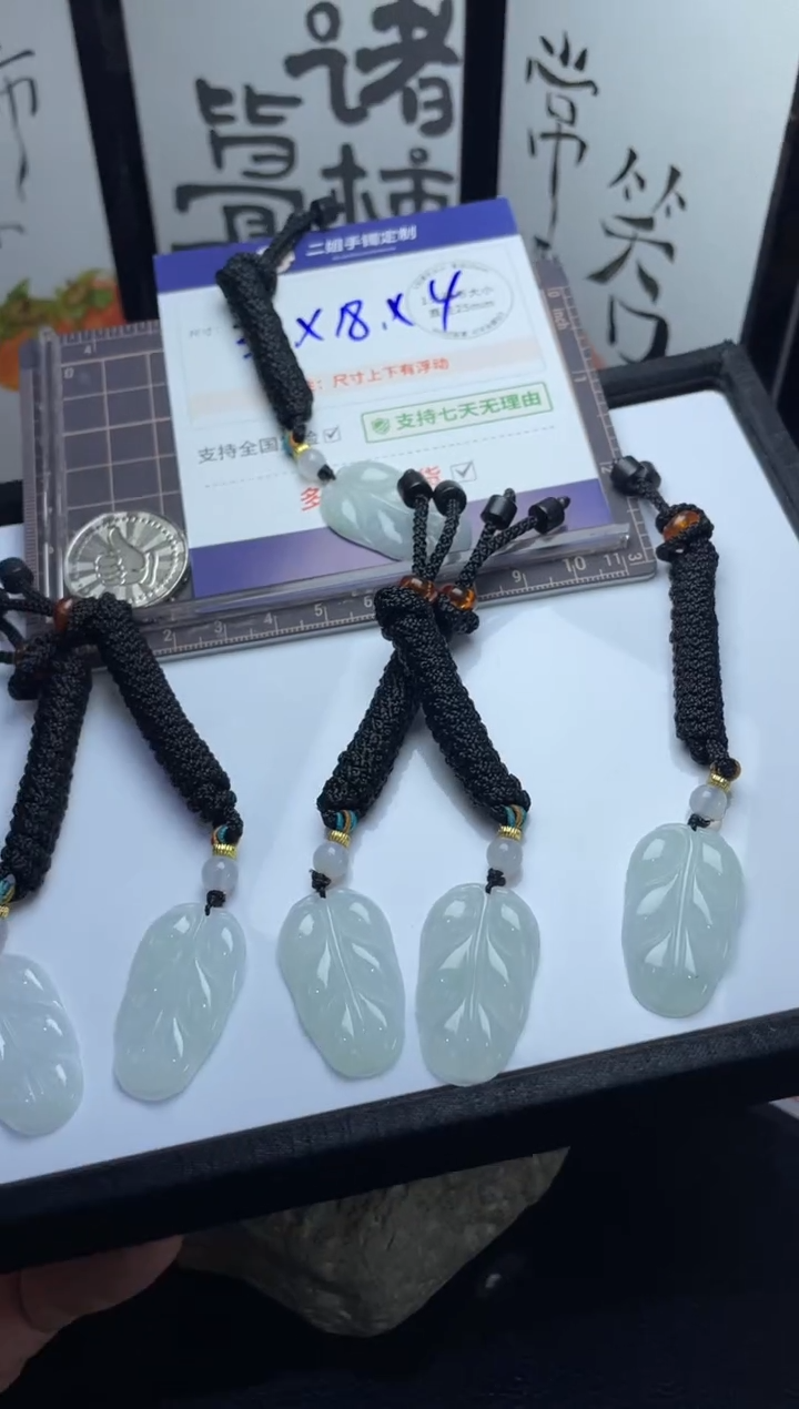 【闪购商品】翡翠挂件未镶嵌叶子1/多样性发其一配绳@ZBCP