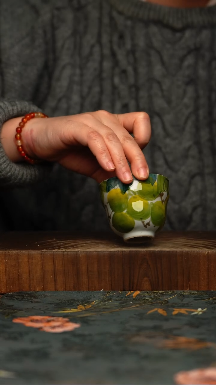 瓷片釉下彩手工手绘同款