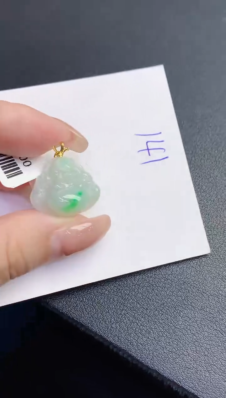 翡翠18K金镶嵌颈饰00000000000