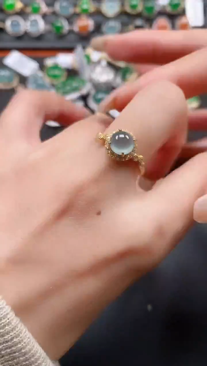银S925镶嵌戒指翡翠1111