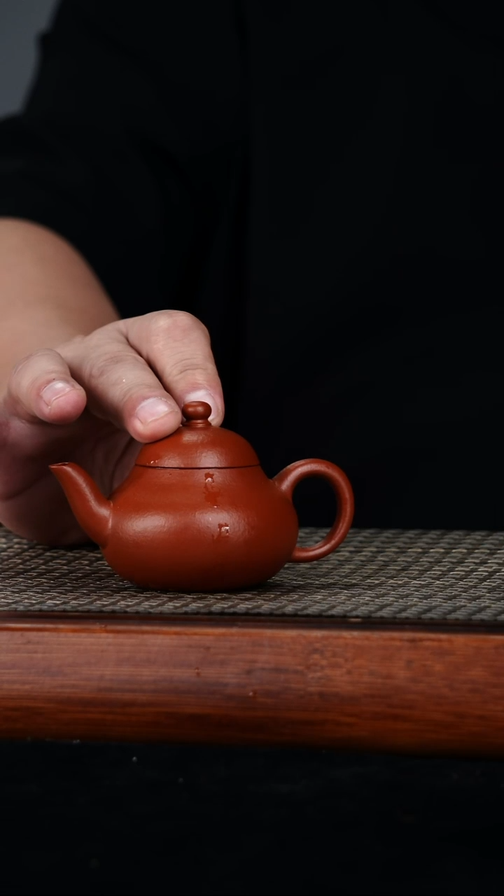 茶壶紫砂原矿朱泥梨形100cc