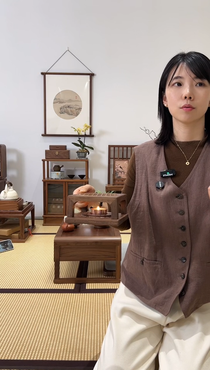 黑胡桃木方形温茶炉