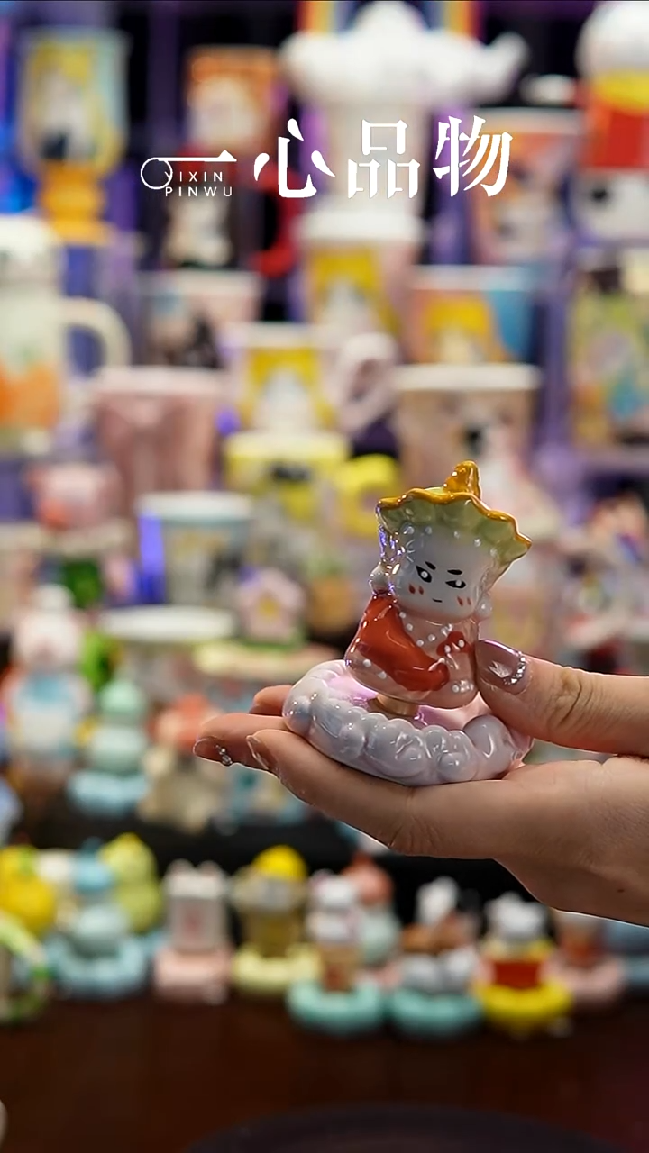 杯子瓷Y129景德镇手工手绘杯子摆件