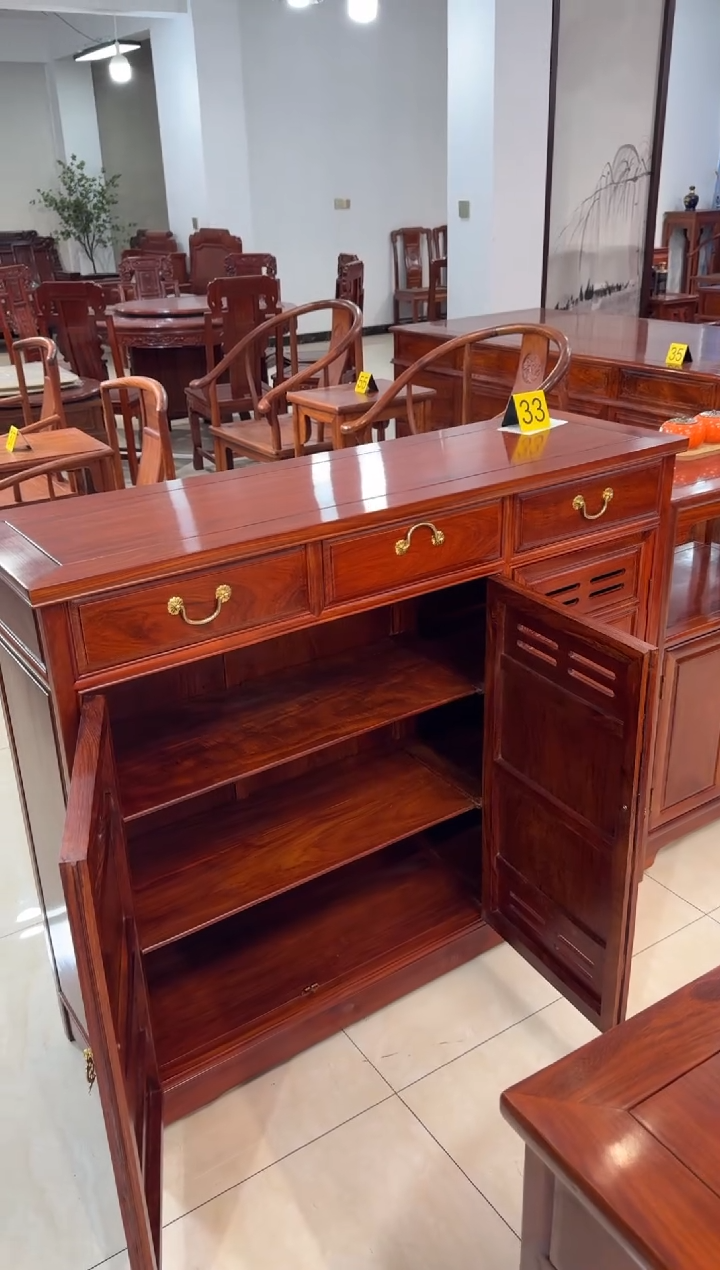 花梨木类柜类家具120*36*100储物柜