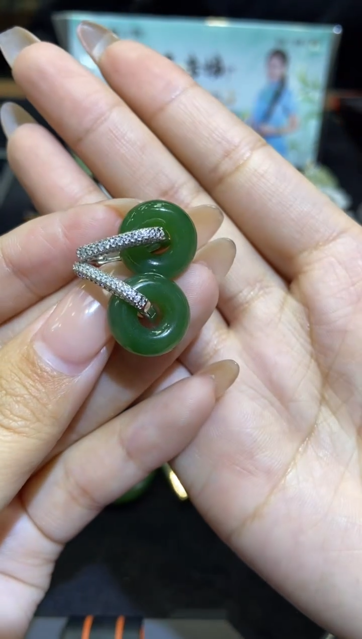 【闪购商品】和田玉耳饰未镶嵌天然和田玉81多样性发一