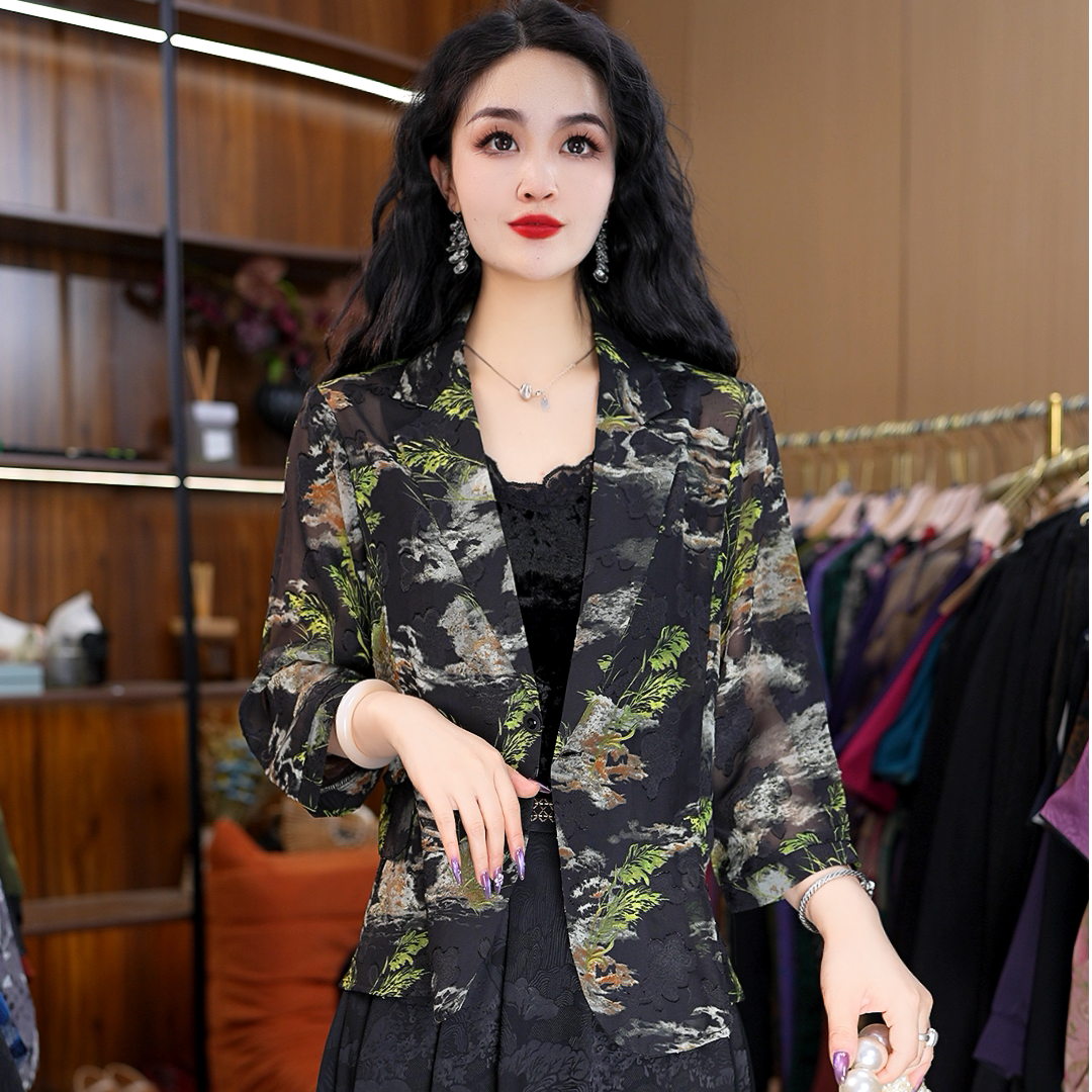 7737-10新款女士小衫小西装外套