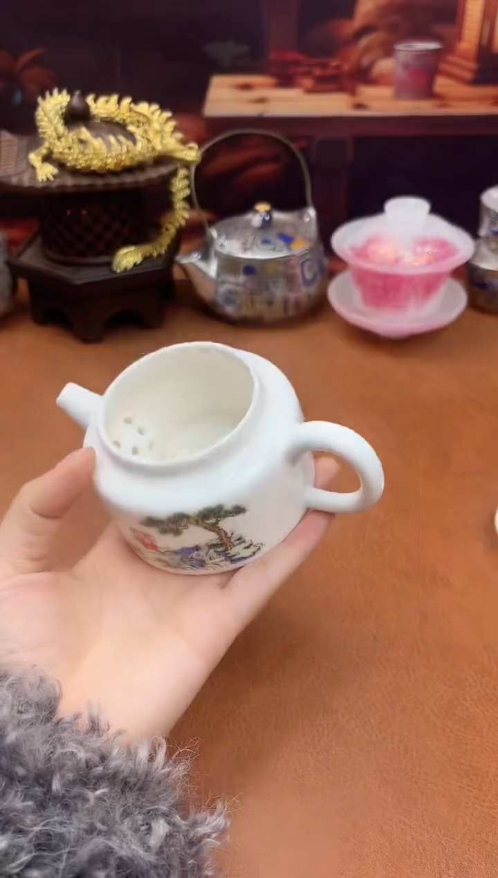 陶瓷茶具摆件旅行套组