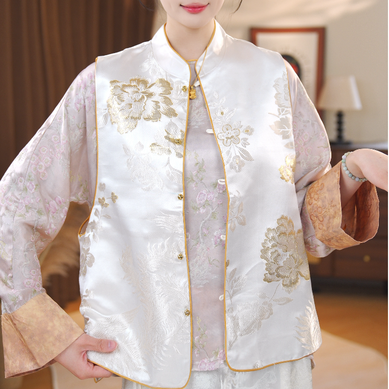   [金风玉露]高定浮金设计刺绣质感国风马甲