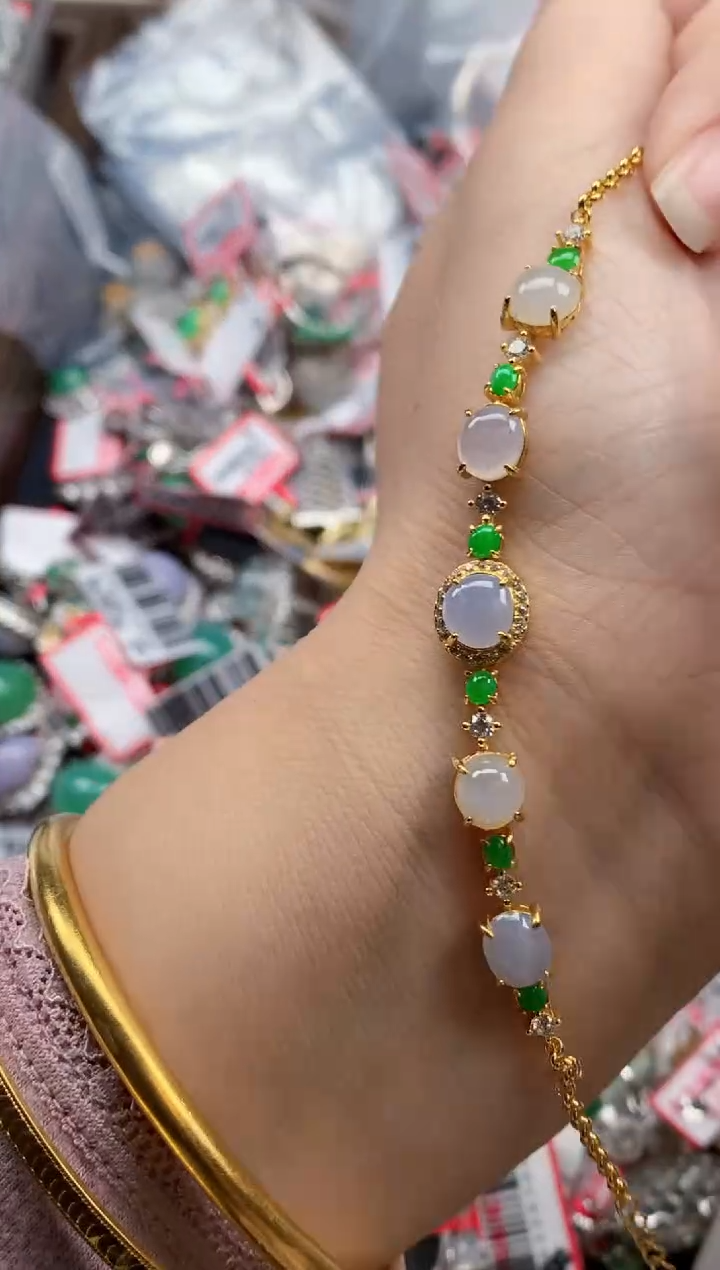 银S925镶嵌戒指翡翠天然A货缅甸翡翠