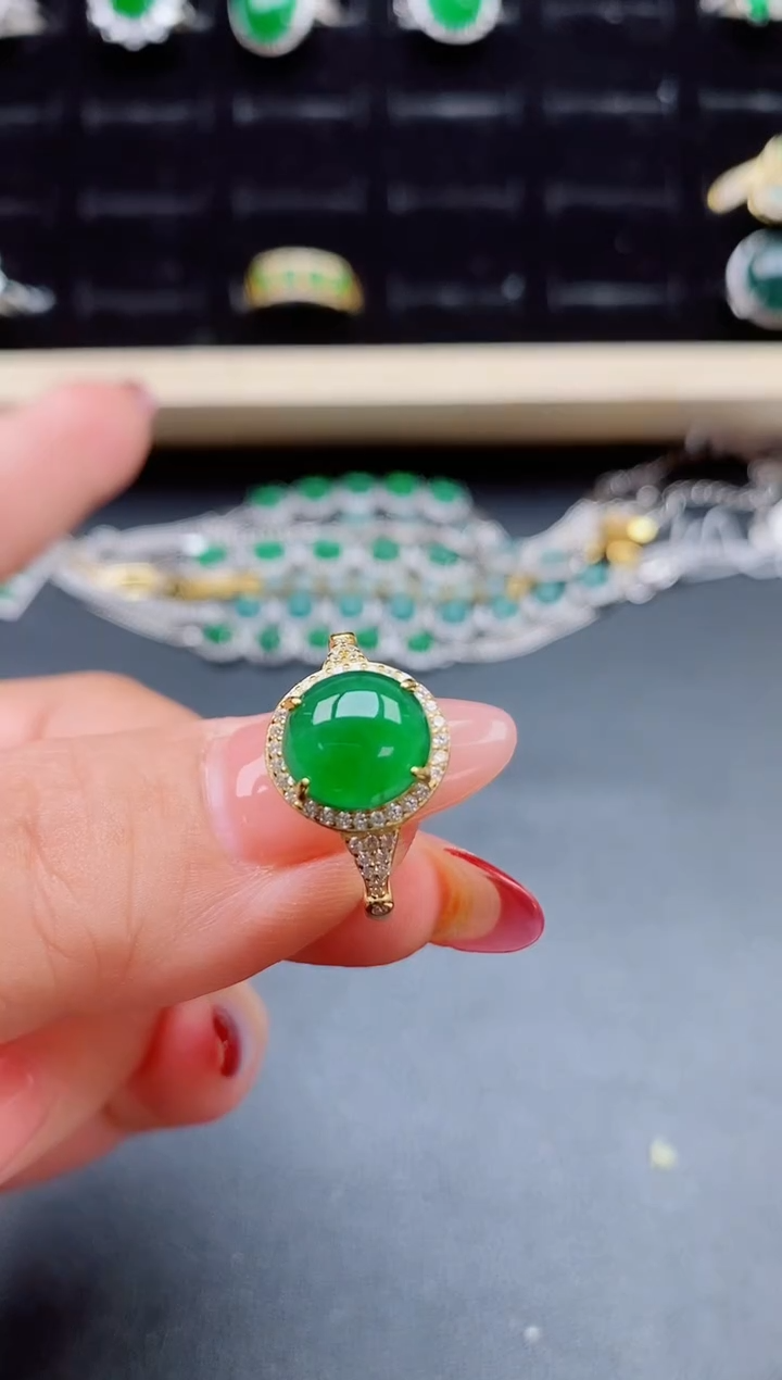 【闪购商品】翡翠戒指银S925镶嵌312321