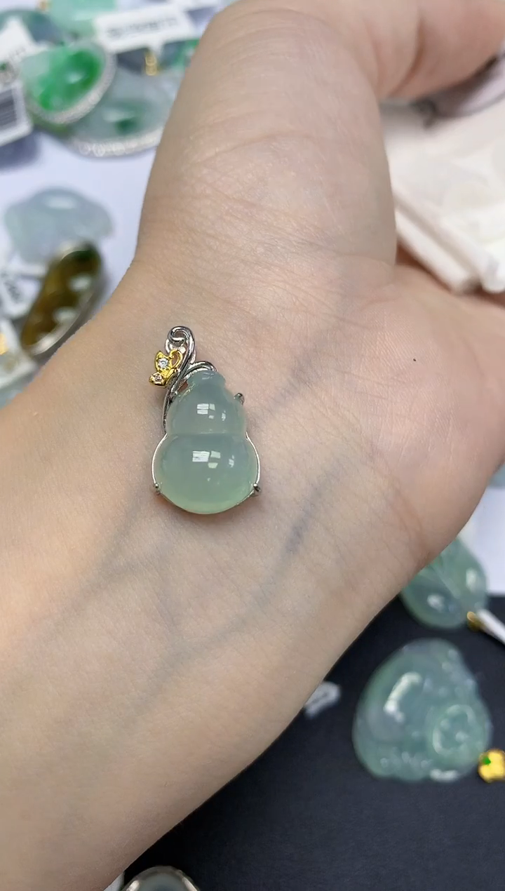 翡翠未镶嵌颈饰天然缅甸翡翠A货百元以上9元证书费自理