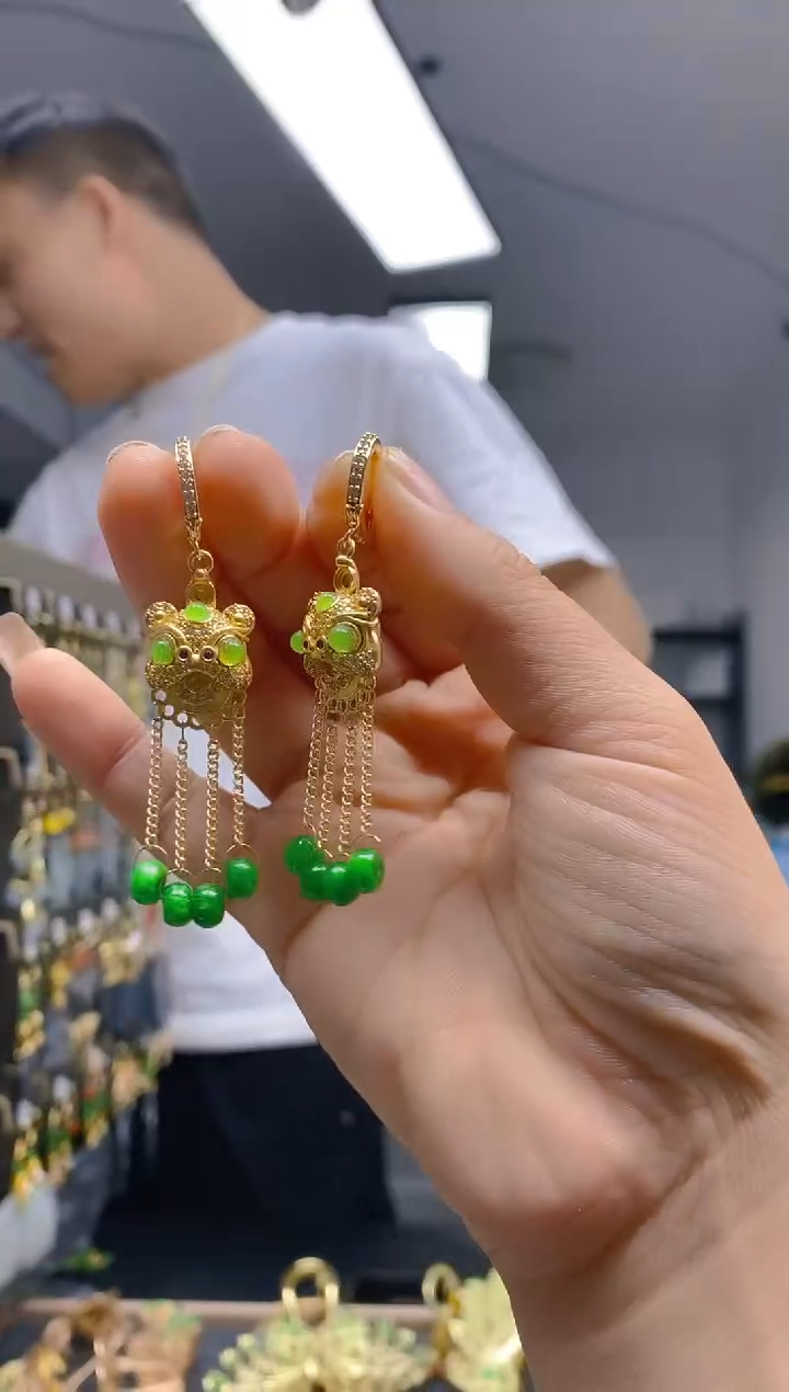 【闪购商品】翡翠耳饰合金431翡翠耳包