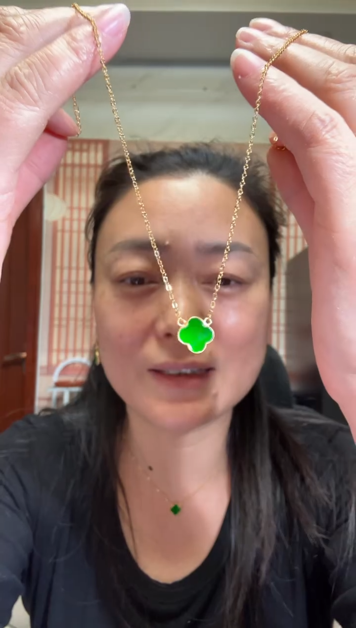 颈饰银S925镶嵌翡翠【多样性发货】00003032