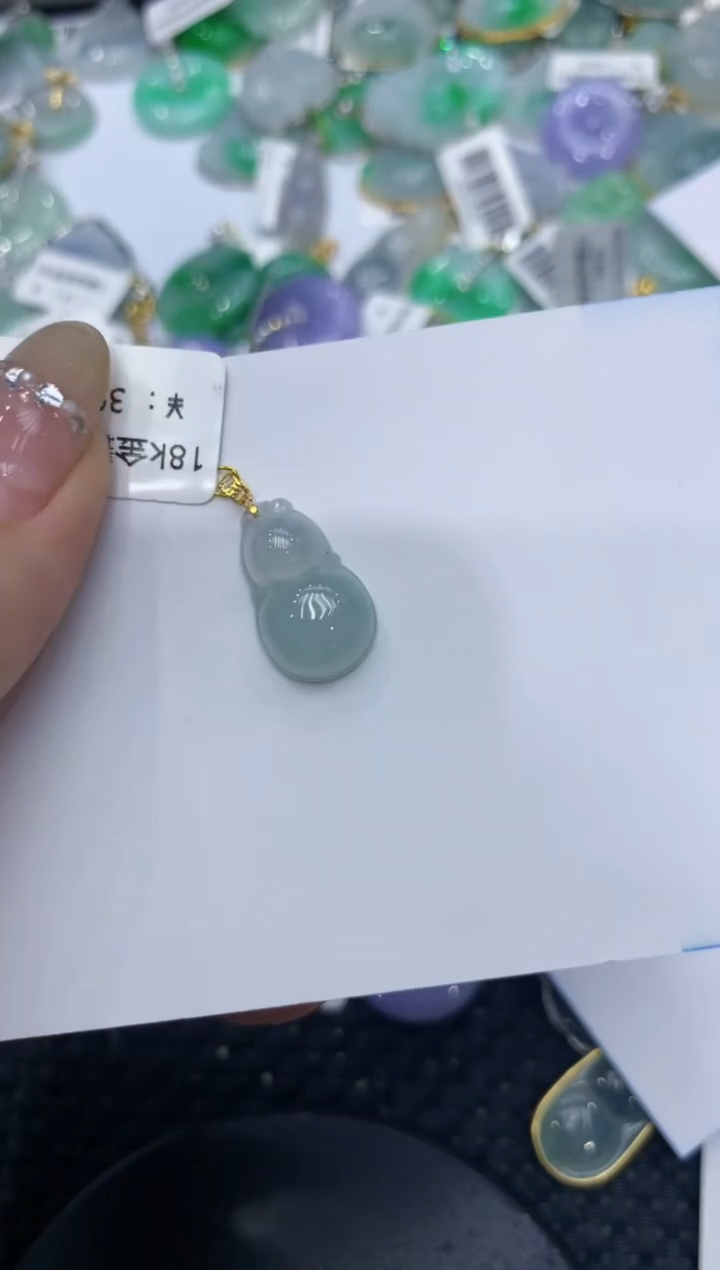 【闪购商品】翡翠颈饰18K金镶嵌222222222