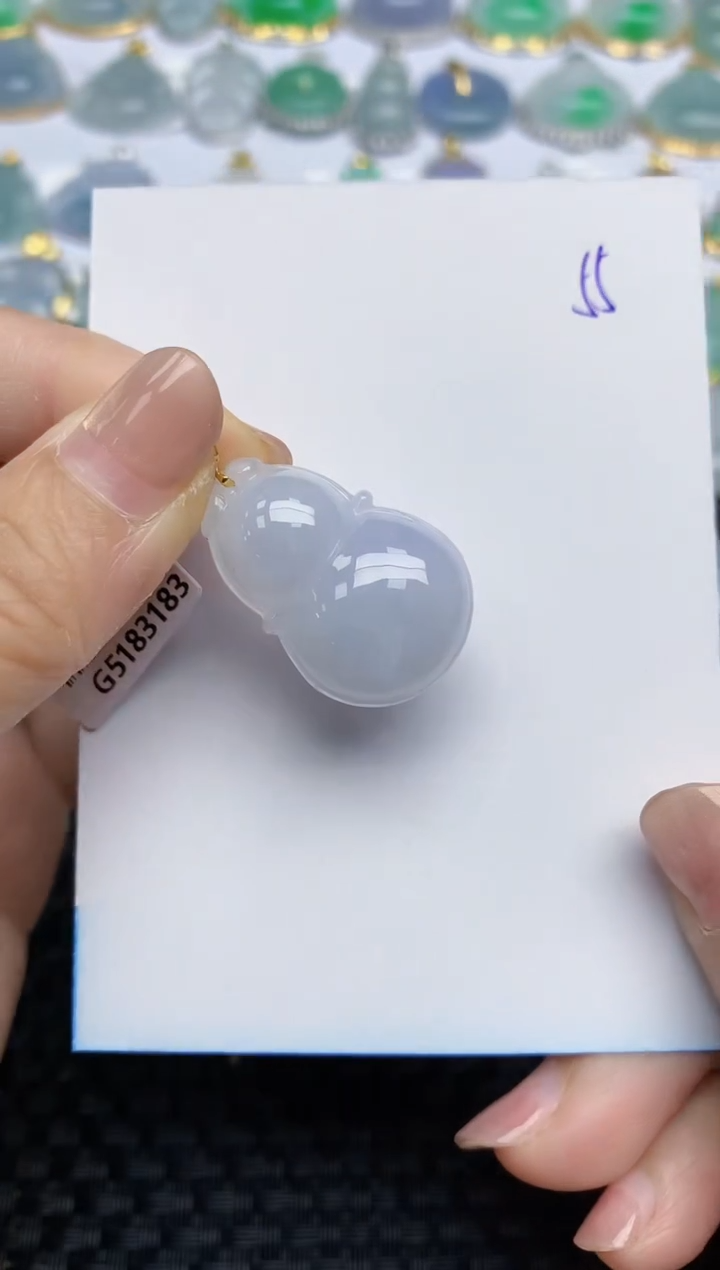 【闪购商品】翡翠颈饰18K金镶嵌天然A货翡翠 55