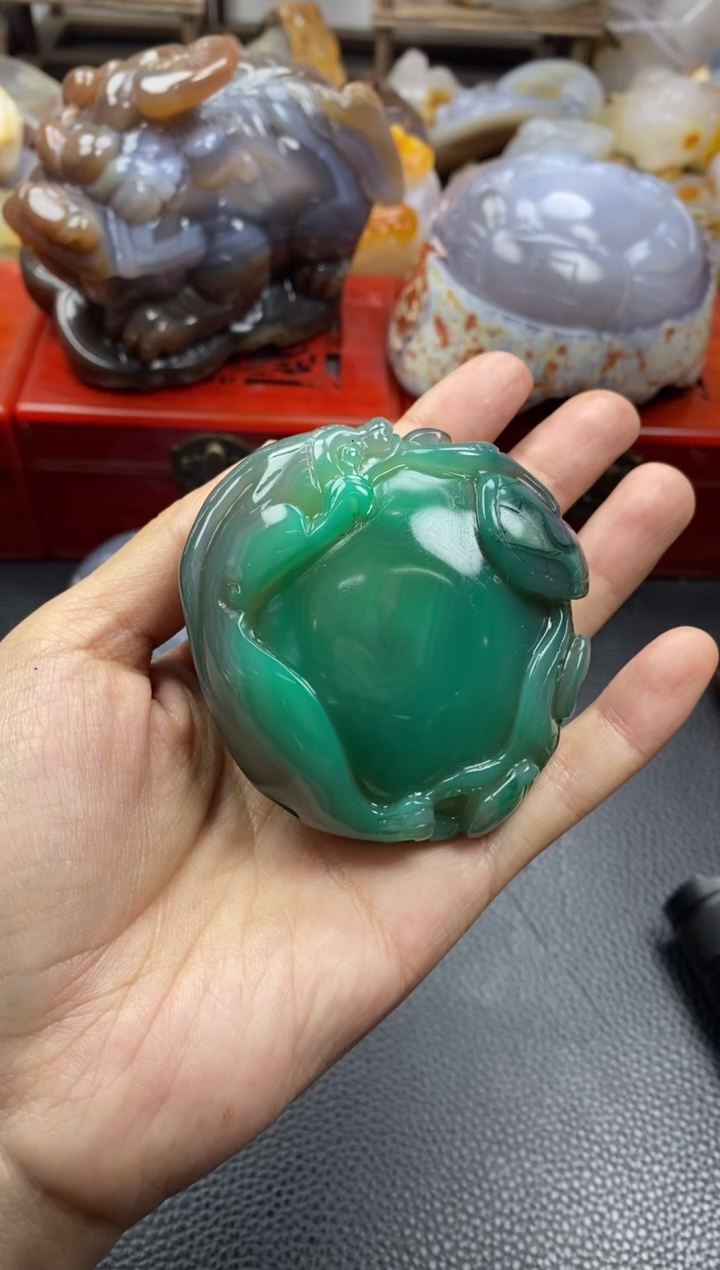 未镶嵌手把玛瑙/玉髓竹**鞋00