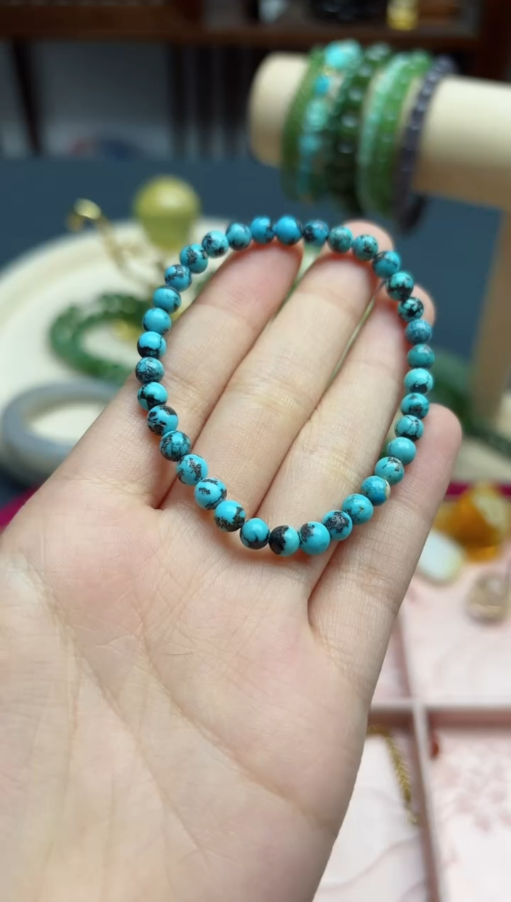 【闪购商品】绿松石手串未镶嵌松石5mm手串*1 ZD