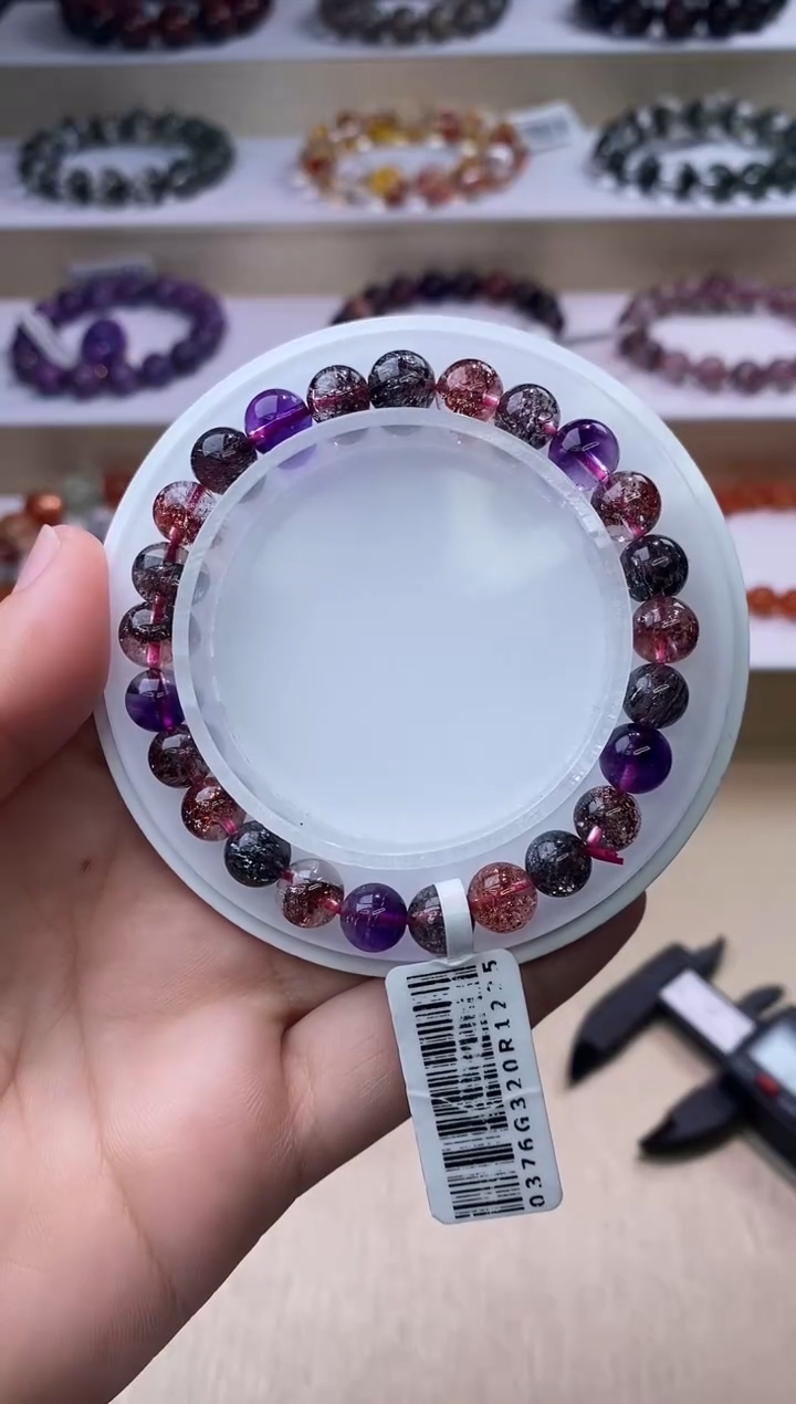 【闪购商品】水晶手链未镶嵌黑加仑超七单圈8m+