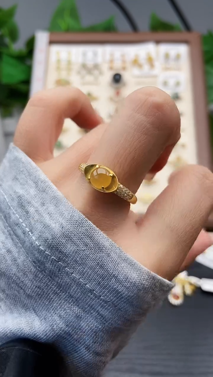 银S925镶嵌戒指翡翠12