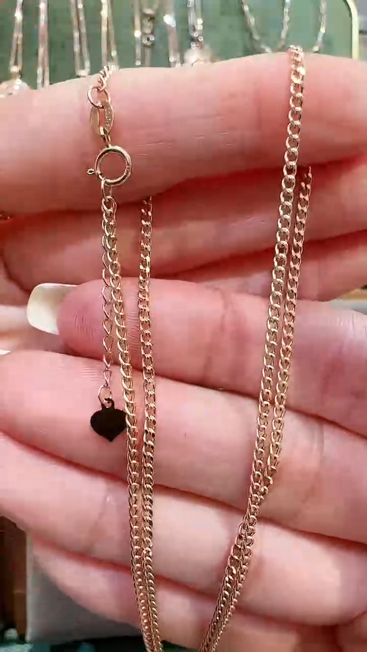 【闪购商品】18K金颈饰18K金侧身链条