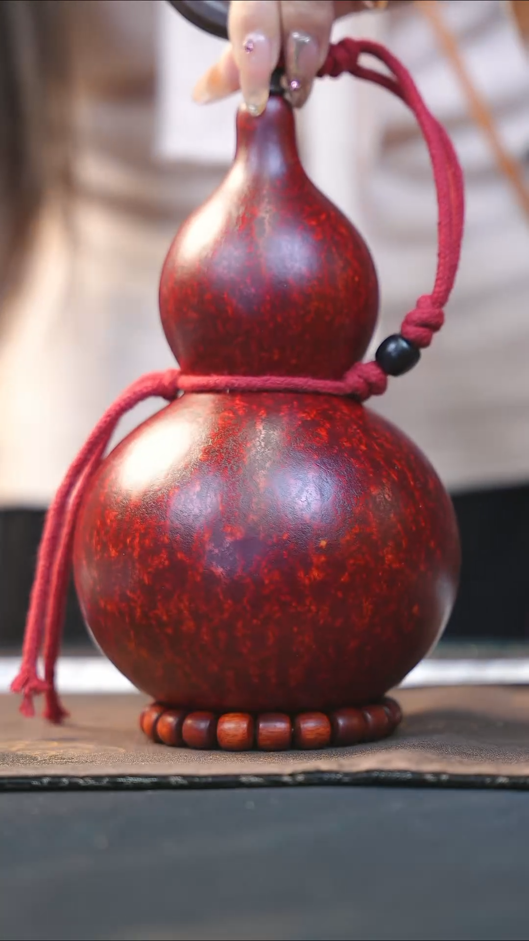 【闪购商品】WY120大漆酒葫芦不包手串及旋转底座