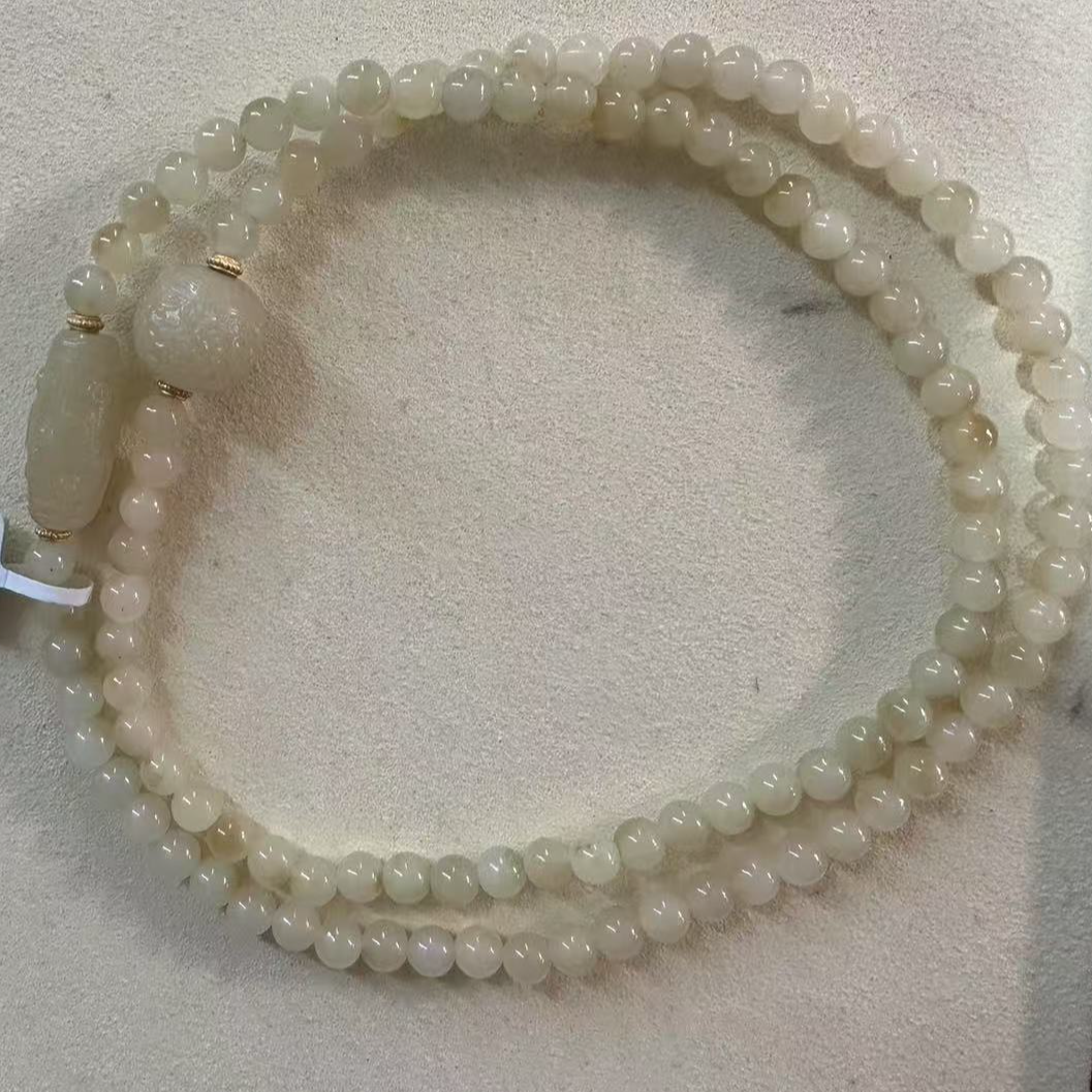 现货和田玉手串 尺寸约6mm
