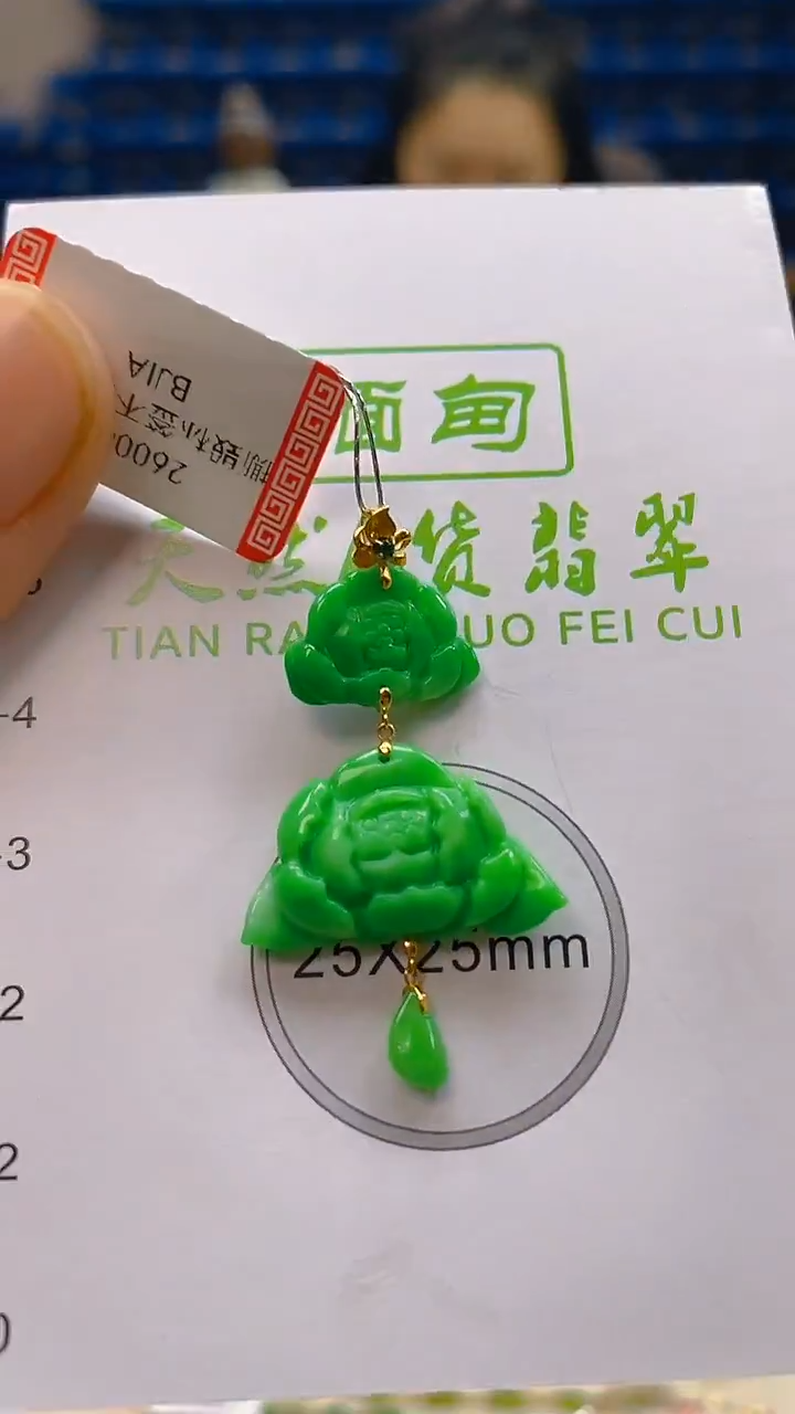 颈饰18K金镶嵌翡翠新号开播 全场乱卖