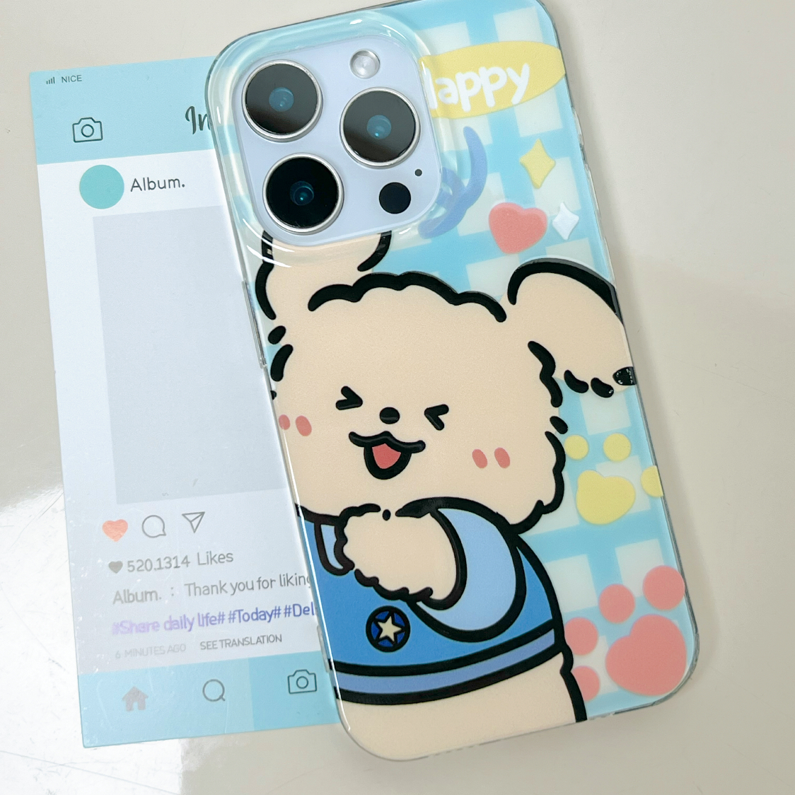 IMD手机壳情侣贴贴线条小狗适用苹果16iPhone15华为小米oppovivo