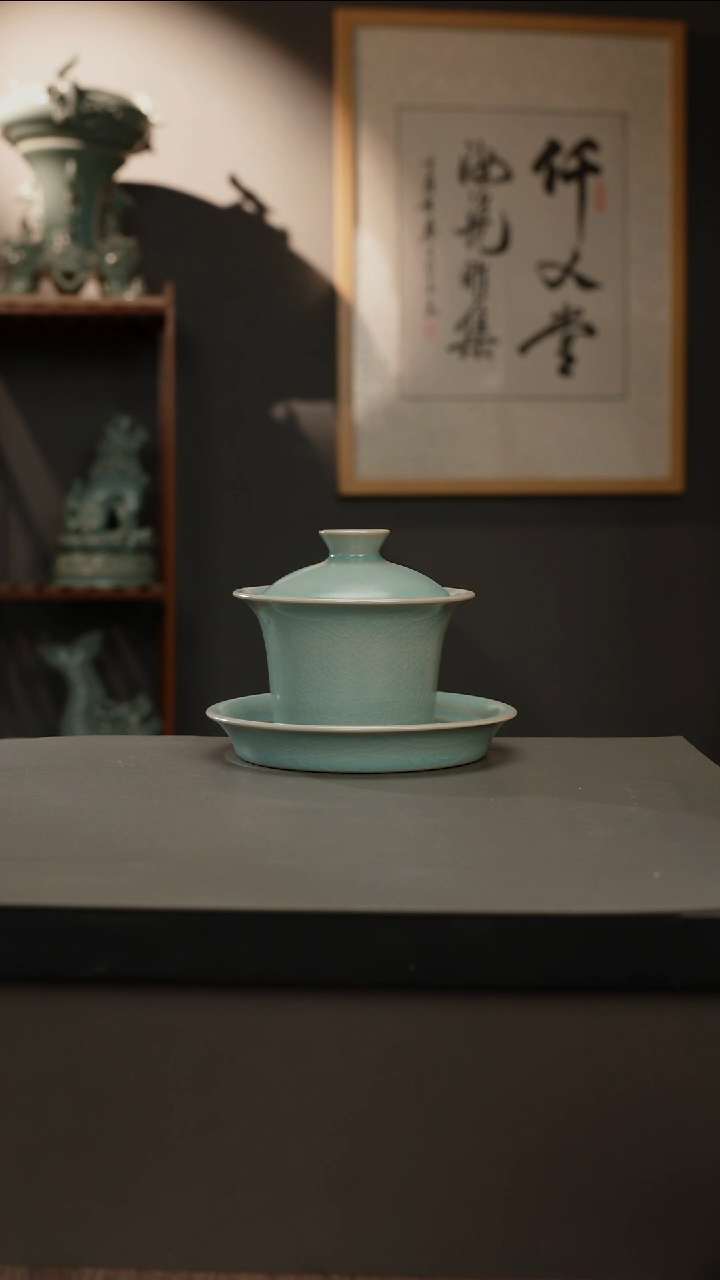 【闪购商品】杯仿古釉原矿 天坛三才