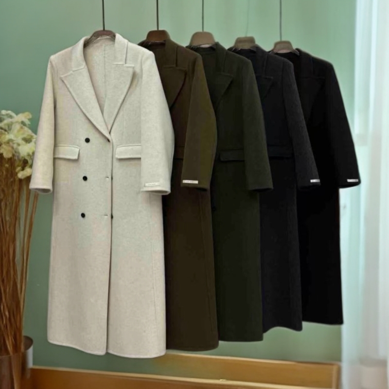 毛呢外套冬季女琉璃毛呢经典长款树下南枝大衣韩版GD88515