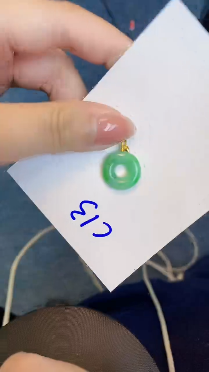 翡翠18K金镶嵌颈饰0000000000